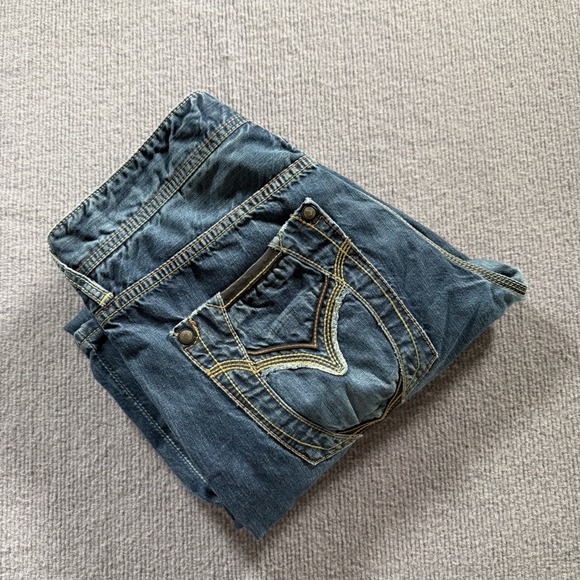 Remetee Rampart Distressed Mens Jeans Y2K‎ 38x34 Button Fly Straight Fit - Picture 10 of 10